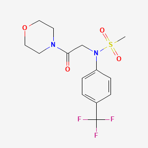 molecular formula C14H17F3N2O4S B4454880 N-[2-(4-morpholinyl)-2-oxoethyl]-N-[4-(trifluoromethyl)phenyl]methanesulfonamide 