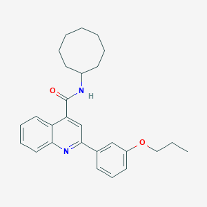 molecular formula C27H32N2O2 B445489 N-cyclooctyl-2-(3-propoxyphenyl)quinoline-4-carboxamide 