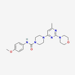 N-(4-methoxyphenyl)-4-[6-methyl-2-(4-morpholinyl)-4-pyrimidinyl]-1-piperazinecarboxamide