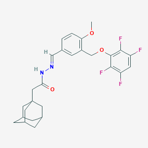 2-(1-adamantyl)-N'-{4-methoxy-3-[(2,3,5,6-tetrafluorophenoxy)methyl]benzylidene}acetohydrazide