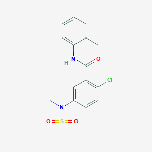 2-chloro-5-[methyl(methylsulfonyl)amino]-N-(2-methylphenyl)benzamide