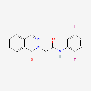 molecular formula C17H13F2N3O2 B4454919 N-(2,5-difluorophenyl)-2-(1-oxo-2(1H)-phthalazinyl)propanamide 