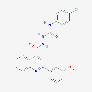 N-(4-chlorophenyl)-2-{[2-(3-methoxyphenyl)-4-quinolinyl]carbonyl}hydrazinecarboxamide