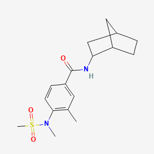 molecular formula C17H24N2O3S B4454930 N-bicyclo[2.2.1]hept-2-yl-3-methyl-4-[methyl(methylsulfonyl)amino]benzamide 