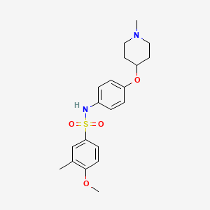 4-METHOXY-3-METHYL-N-{4-[(1-METHYLPIPERIDIN-4-YL)OXY]PHENYL}BENZENE-1-SULFONAMIDE