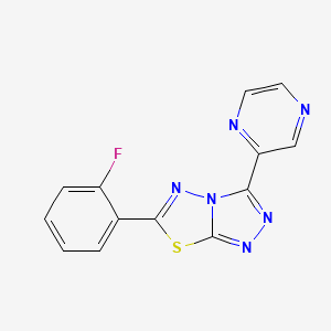 6-(2-fluorophenyl)-3-(2-pyrazinyl)[1,2,4]triazolo[3,4-b][1,3,4]thiadiazole