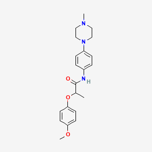 2-(4-methoxyphenoxy)-N-[4-(4-methyl-1-piperazinyl)phenyl]propanamide