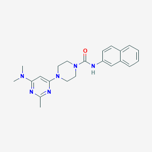 4-[6-(dimethylamino)-2-methyl-4-pyrimidinyl]-N-2-naphthyl-1-piperazinecarboxamide