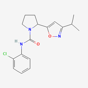 N-(2-chlorophenyl)-2-(3-isopropyl-5-isoxazolyl)-1-pyrrolidinecarboxamide