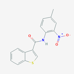molecular formula C16H12N2O3S B445502 N-(4-methyl-2-nitrophenyl)-1-benzothiophene-3-carboxamide 