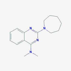 molecular formula C16H22N4 B4455027 2-(1-azepanyl)-N,N-dimethyl-4-quinazolinamine 