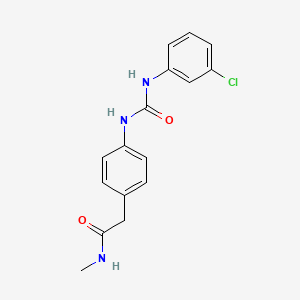 2-[4-({[(3-chlorophenyl)amino]carbonyl}amino)phenyl]-N-methylacetamide