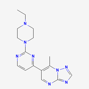 6-[2-(4-Ethylpiperazin-1-yl)pyrimidin-4-yl]-7-methyl[1,2,4]triazolo[1,5-a]pyrimidine