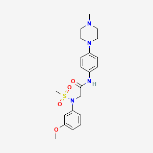 N~2~-(3-methoxyphenyl)-N~1~-[4-(4-methyl-1-piperazinyl)phenyl]-N~2~-(methylsulfonyl)glycinamide