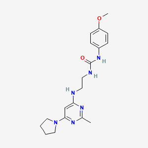 N-(4-methoxyphenyl)-N'-(2-{[2-methyl-6-(1-pyrrolidinyl)-4-pyrimidinyl]amino}ethyl)urea