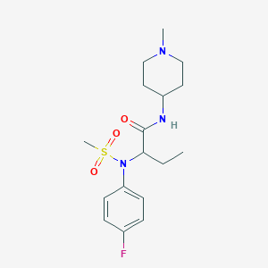 2-[N-(4-FLUOROPHENYL)METHANESULFONAMIDO]-N-(1-METHYLPIPERIDIN-4-YL)BUTANAMIDE