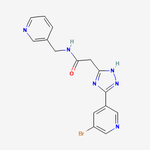 2-[5-(5-bromo-3-pyridinyl)-1H-1,2,4-triazol-3-yl]-N-(3-pyridinylmethyl)acetamide