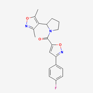 4-(1-{[3-(4-fluorophenyl)-5-isoxazolyl]carbonyl}-2-pyrrolidinyl)-3,5-dimethylisoxazole