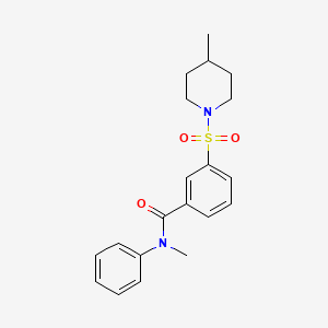 N-methyl-3-[(4-methyl-1-piperidinyl)sulfonyl]-N-phenylbenzamide