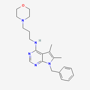 molecular formula C22H29N5O B4455097 N-(7-BENZYL-5,6-DIMETHYL-7H-PYRROLO[2,3-D]PYRIMIDIN-4-YL)-N-(3-MORPHOLINOPROPYL)AMINE 