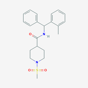 1-METHANESULFONYL-N-[(2-METHYLPHENYL)(PHENYL)METHYL]PIPERIDINE-4-CARBOXAMIDE