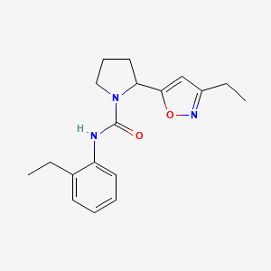 2-(3-ethyl-1,2-oxazol-5-yl)-N-(2-ethylphenyl)pyrrolidine-1-carboxamide