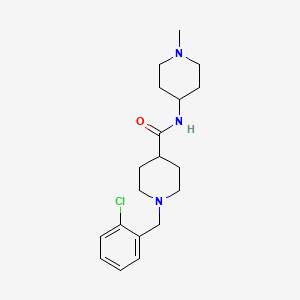 molecular formula C19H28ClN3O B4455114 1-(2-chlorobenzyl)-N-(1-methyl-4-piperidinyl)-4-piperidinecarboxamide 