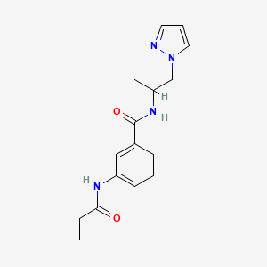 N-[1-methyl-2-(1H-pyrazol-1-yl)ethyl]-3-(propionylamino)benzamide