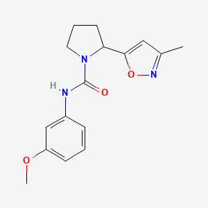 N-(3-methoxyphenyl)-2-(3-methyl-1,2-oxazol-5-yl)pyrrolidine-1-carboxamide