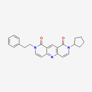 molecular formula C24H23N3O2 B4455165 2-cyclopentyl-8-(2-phenylethyl)pyrido[4,3-b]-1,6-naphthyridine-1,9(2H,8H)-dione 