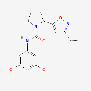 N-(3,5-dimethoxyphenyl)-2-(3-ethyl-5-isoxazolyl)-1-pyrrolidinecarboxamide