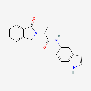 molecular formula C19H17N3O2 B4455172 N-1H-indol-5-yl-2-(1-oxo-1,3-dihydro-2H-isoindol-2-yl)propanamide 