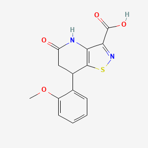 7-(2-methoxyphenyl)-5-oxo-4,5,6,7-tetrahydroisothiazolo[4,5-b]pyridine-3-carboxylic acid