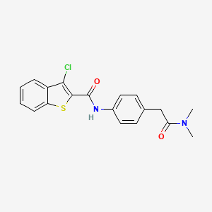 molecular formula C19H17ClN2O2S B4455182 3-chloro-N-{4-[2-(dimethylamino)-2-oxoethyl]phenyl}-1-benzothiophene-2-carboxamide 