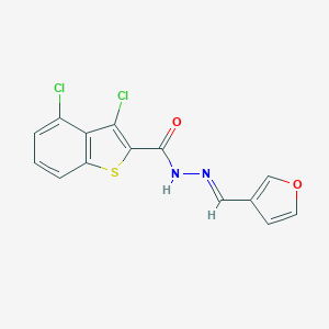 molecular formula C14H8Cl2N2O2S B445521 3,4-dichloro-N'-(3-furylmethylene)-1-benzothiophene-2-carbohydrazide 