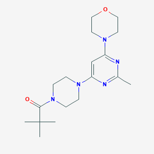 4-{6-[4-(2,2-dimethylpropanoyl)-1-piperazinyl]-2-methyl-4-pyrimidinyl}morpholine