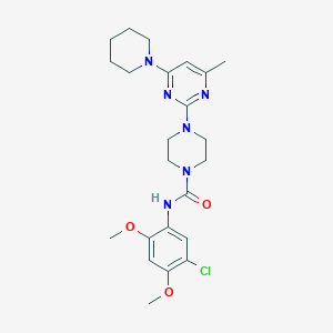 N-(5-chloro-2,4-dimethoxyphenyl)-4-[4-methyl-6-(1-piperidinyl)-2-pyrimidinyl]-1-piperazinecarboxamide