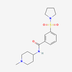 N-(1-METHYLPIPERIDIN-4-YL)-3-(PYRROLIDINE-1-SULFONYL)BENZAMIDE