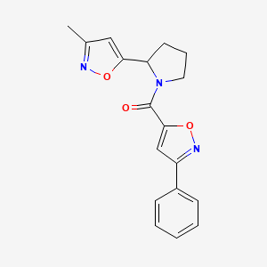 3-methyl-5-{1-[(3-phenyl-5-isoxazolyl)carbonyl]-2-pyrrolidinyl}isoxazole