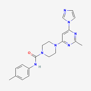 4-[6-(1H-imidazol-1-yl)-2-methyl-4-pyrimidinyl]-N-(4-methylphenyl)-1-piperazinecarboxamide