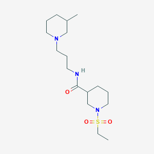 1-(ethylsulfonyl)-N-[3-(3-methyl-1-piperidinyl)propyl]-3-piperidinecarboxamide