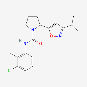 N-(3-chloro-2-methylphenyl)-2-(3-isopropyl-5-isoxazolyl)-1-pyrrolidinecarboxamide