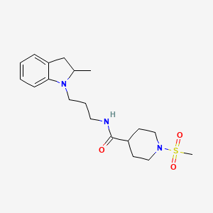 N-[3-(2-methyl-2,3-dihydro-1H-indol-1-yl)propyl]-1-(methylsulfonyl)-4-piperidinecarboxamide