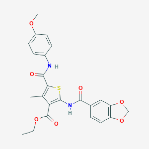 Ethyl 2-[(1,3-benzodioxol-5-ylcarbonyl)amino]-5-[(4-methoxyanilino)carbonyl]-4-methylthiophene-3-carboxylate