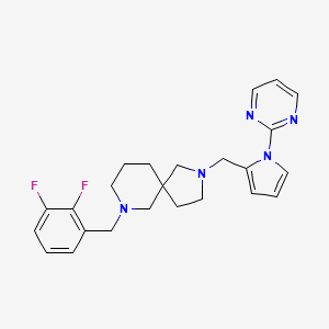 molecular formula C24H27F2N5 B4455306 7-(2,3-difluorobenzyl)-2-{[1-(2-pyrimidinyl)-1H-pyrrol-2-yl]methyl}-2,7-diazaspiro[4.5]decane 