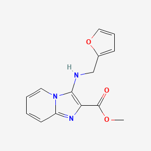 molecular formula C14H13N3O3 B4455316 methyl 3-[(2-furylmethyl)amino]imidazo[1,2-a]pyridine-2-carboxylate 