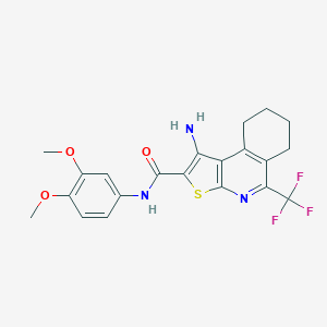 1-amino-N-(3,4-dimethoxyphenyl)-5-(trifluoromethyl)-6,7,8,9-tetrahydrothieno[2,3-c]isoquinoline-2-carboxamide