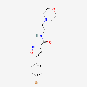 5-(4-bromophenyl)-N-[2-(4-morpholinyl)ethyl]-3-isoxazolecarboxamide