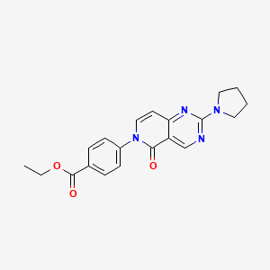 ethyl 4-[5-oxo-2-(1-pyrrolidinyl)pyrido[4,3-d]pyrimidin-6(5H)-yl]benzoate