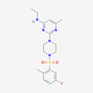 N-ethyl-2-{4-[(5-fluoro-2-methylphenyl)sulfonyl]-1-piperazinyl}-6-methyl-4-pyrimidinamine